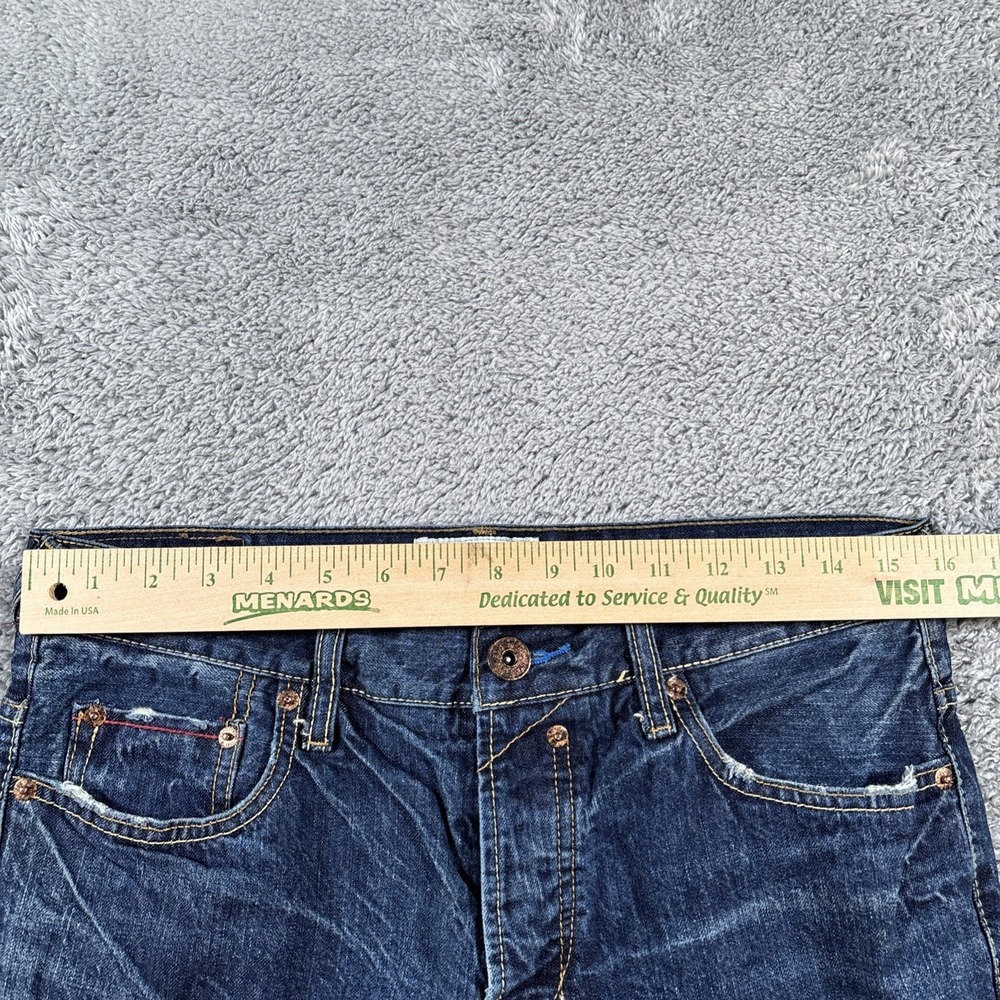 Aeropostale Driggs Slim Bootcut Jeans Mens Sz 31x32 Distressed Blue Denim Cotton - Picture 6 of 14